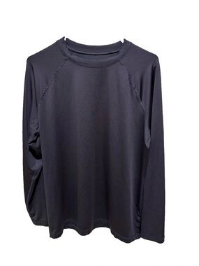 Goodfellow & Co Men's Size L Long Sleeve Rash Guard Swim Shirt Dark Gray UPF 50
